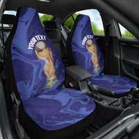 Paraguay Football Custom Car Seat Cover 2026 La Albirroja Marble Pattern - Wonder Print Shop