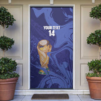 Paraguay Football Custom Door Cover 2026 La Albirroja Marble Pattern - Wonder Print Shop