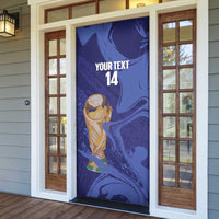 Paraguay Football Custom Door Cover 2026 La Albirroja Marble Pattern - Wonder Print Shop