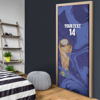 Paraguay Football Custom Door Cover 2026 La Albirroja Marble Pattern - Wonder Print Shop
