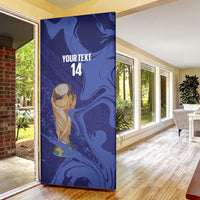 Paraguay Football Custom Door Cover 2026 La Albirroja Marble Pattern - Wonder Print Shop