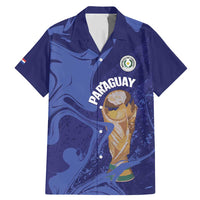 Paraguay Football Custom Family Matching Mermaid Dress and Hawaiian Shirt 2026 La Albirroja Marble Pattern - Wonder Print Shop