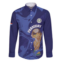 Paraguay Football Custom Family Matching Mermaid Dress and Hawaiian Shirt 2026 La Albirroja Marble Pattern - Wonder Print Shop