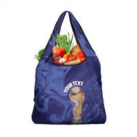 Paraguay Football Custom Grocery Bag 2026 La Albirroja Marble Pattern - Wonder Print Shop