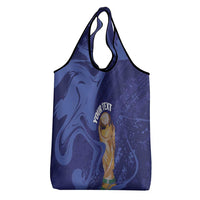Paraguay Football Custom Grocery Bag 2026 La Albirroja Marble Pattern - Wonder Print Shop