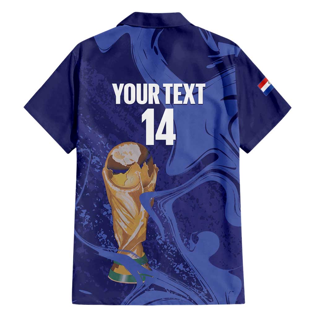 Paraguay Football Custom Hawaiian Shirt 2026 La Albirroja Marble Pattern - Wonder Print Shop