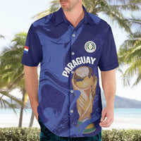 Paraguay Football Custom Hawaiian Shirt 2026 La Albirroja Marble Pattern - Wonder Print Shop