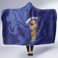Paraguay Football Custom Hooded Blanket 2026 La Albirroja Marble Pattern - Wonder Print Shop