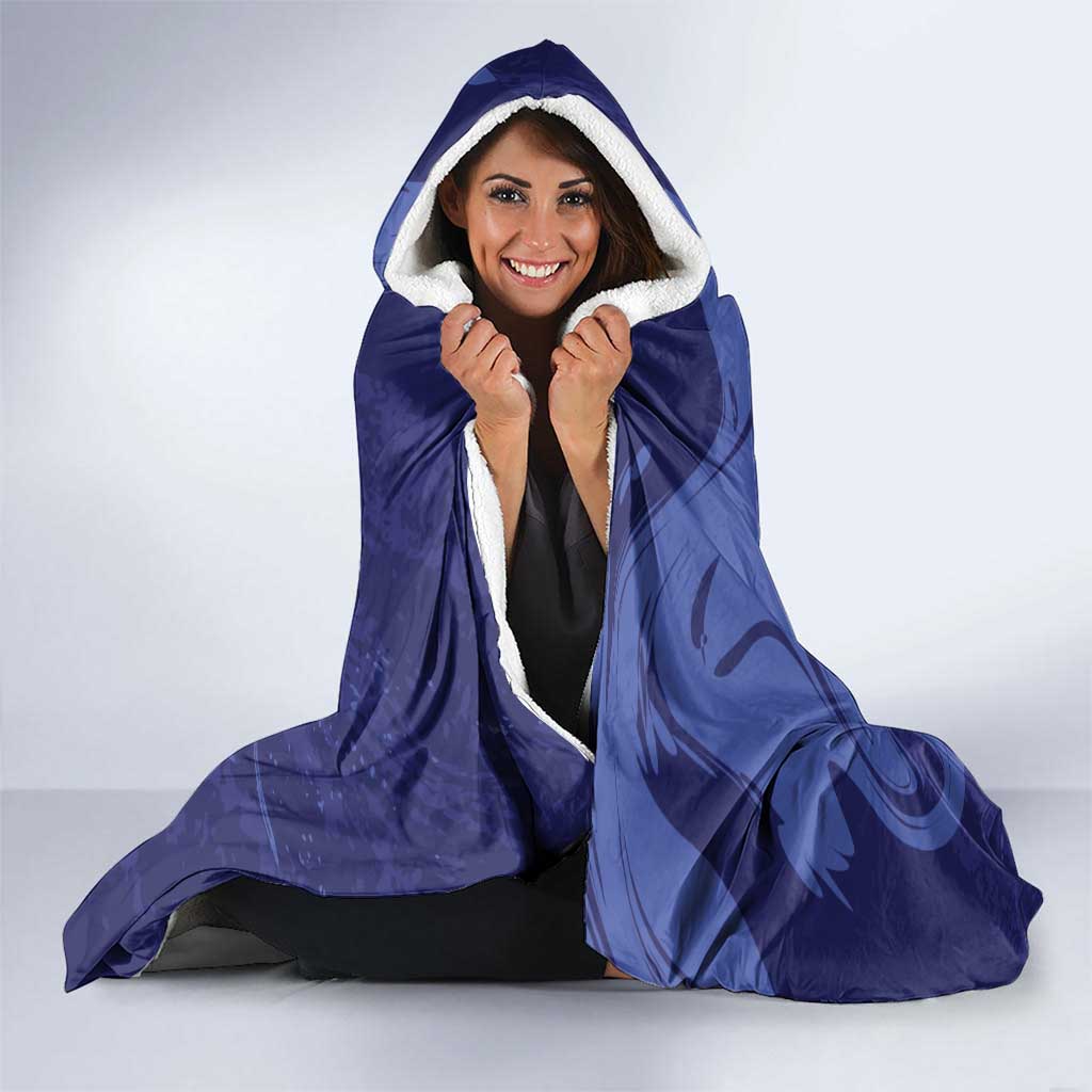 Paraguay Football Custom Hooded Blanket 2026 La Albirroja Marble Pattern - Wonder Print Shop