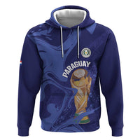 Paraguay Football Custom Hoodie 2026 La Albirroja Marble Pattern - Wonder Print Shop