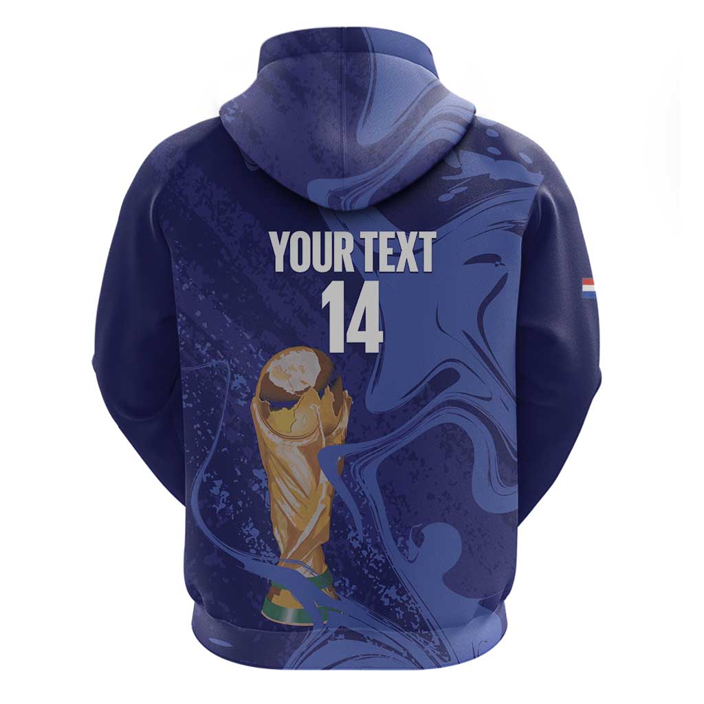 Paraguay Football Custom Hoodie 2026 La Albirroja Marble Pattern - Wonder Print Shop