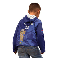 Paraguay Football Custom Kid Hoodie 2026 La Albirroja Marble Pattern - Wonder Print Shop