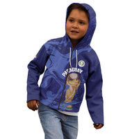 Paraguay Football Custom Kid Hoodie 2026 La Albirroja Marble Pattern - Wonder Print Shop
