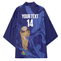 Paraguay Football Custom Kimono 2026 La Albirroja Marble Pattern - Wonder Print Shop