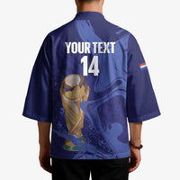 Paraguay Football Custom Kimono 2026 La Albirroja Marble Pattern - Wonder Print Shop