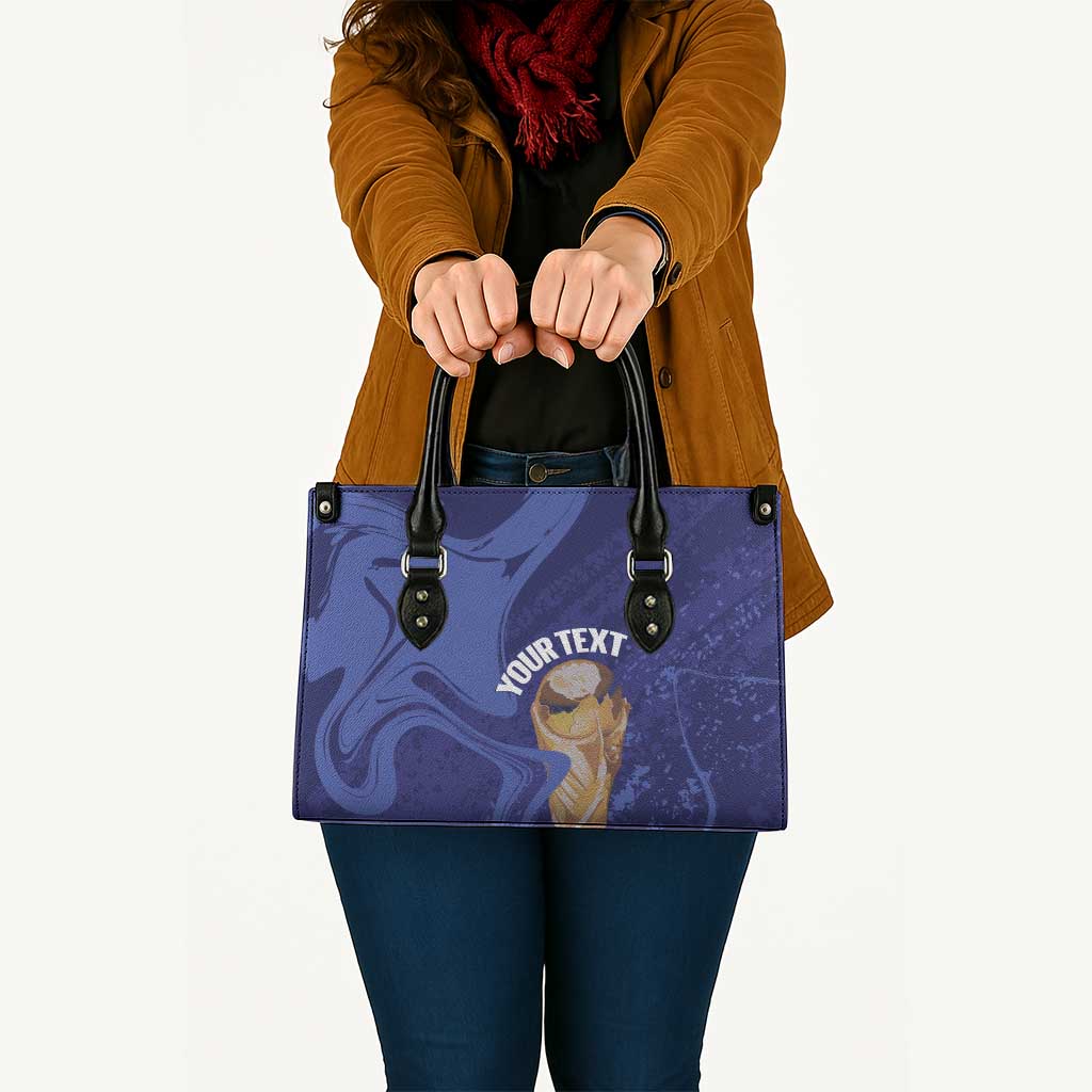 Paraguay Football Custom Leather Bag 2026 La Albirroja Marble Pattern - Wonder Print Shop