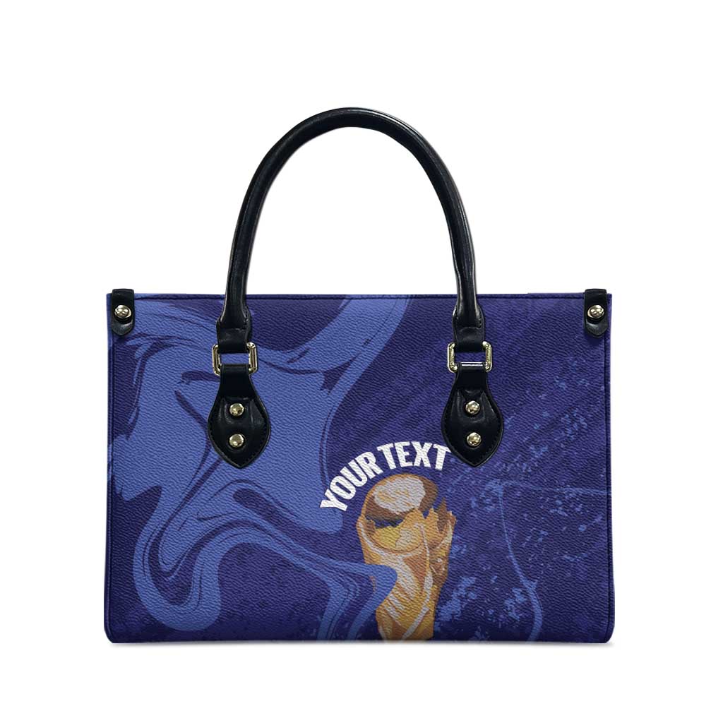 Paraguay Football Custom Leather Bag 2026 La Albirroja Marble Pattern - Wonder Print Shop