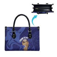 Paraguay Football Custom Leather Bag 2026 La Albirroja Marble Pattern - Wonder Print Shop