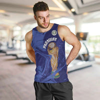 Paraguay Football Custom Men Tank Top 2026 La Albirroja Marble Pattern - Wonder Print Shop