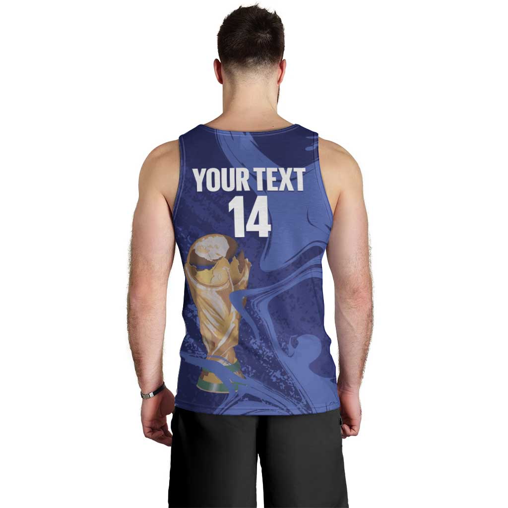 Paraguay Football Custom Men Tank Top 2026 La Albirroja Marble Pattern - Wonder Print Shop