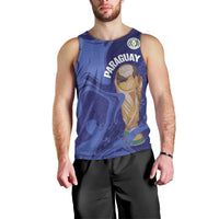 Paraguay Football Custom Men Tank Top 2026 La Albirroja Marble Pattern - Wonder Print Shop