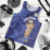Paraguay Football Custom Men Tank Top 2026 La Albirroja Marble Pattern - Wonder Print Shop