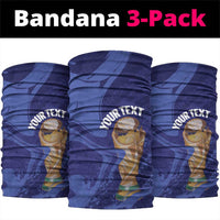 Paraguay Football Custom Neck Gaiter 2026 La Albirroja Marble Pattern - Wonder Print Shop