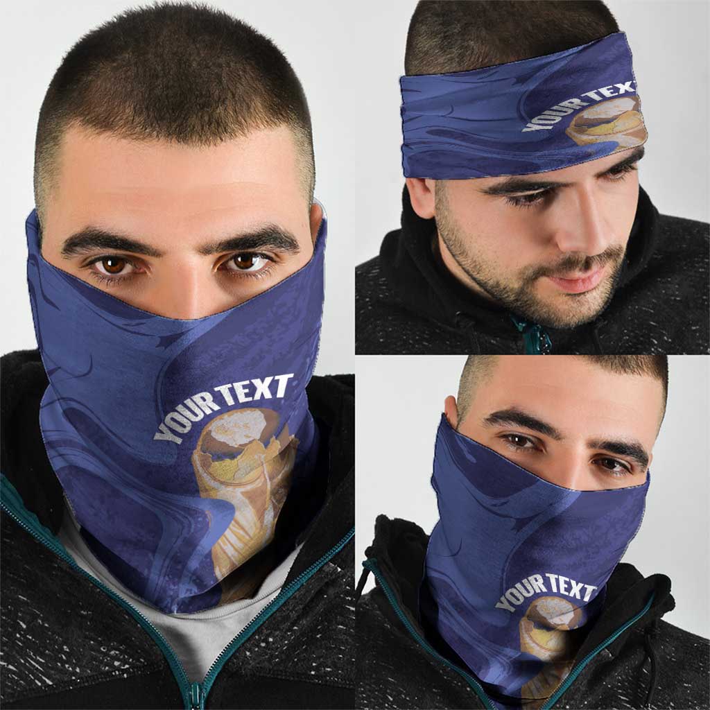 Paraguay Football Custom Neck Gaiter 2026 La Albirroja Marble Pattern - Wonder Print Shop