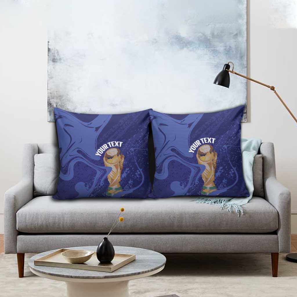 Paraguay Football Custom Pillow Cover 2026 La Albirroja Marble Pattern - Wonder Print Shop