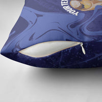 Paraguay Football Custom Pillow Cover 2026 La Albirroja Marble Pattern - Wonder Print Shop