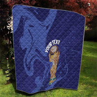 Paraguay Football Custom Quilt 2026 La Albirroja Marble Pattern - Wonder Print Shop