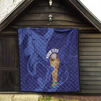Paraguay Football Custom Quilt 2026 La Albirroja Marble Pattern - Wonder Print Shop