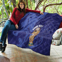 Paraguay Football Custom Quilt 2026 La Albirroja Marble Pattern - Wonder Print Shop