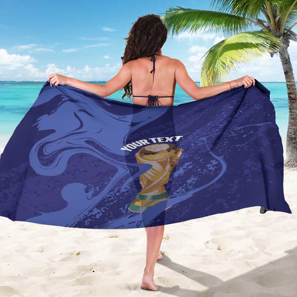 Paraguay Football Custom Sarong 2026 La Albirroja Marble Pattern - Wonder Print Shop