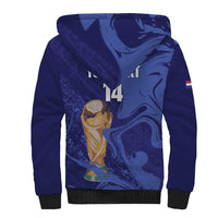 Paraguay Football Custom Sherpa Hoodie 2026 La Albirroja Marble Pattern - Wonder Print Shop