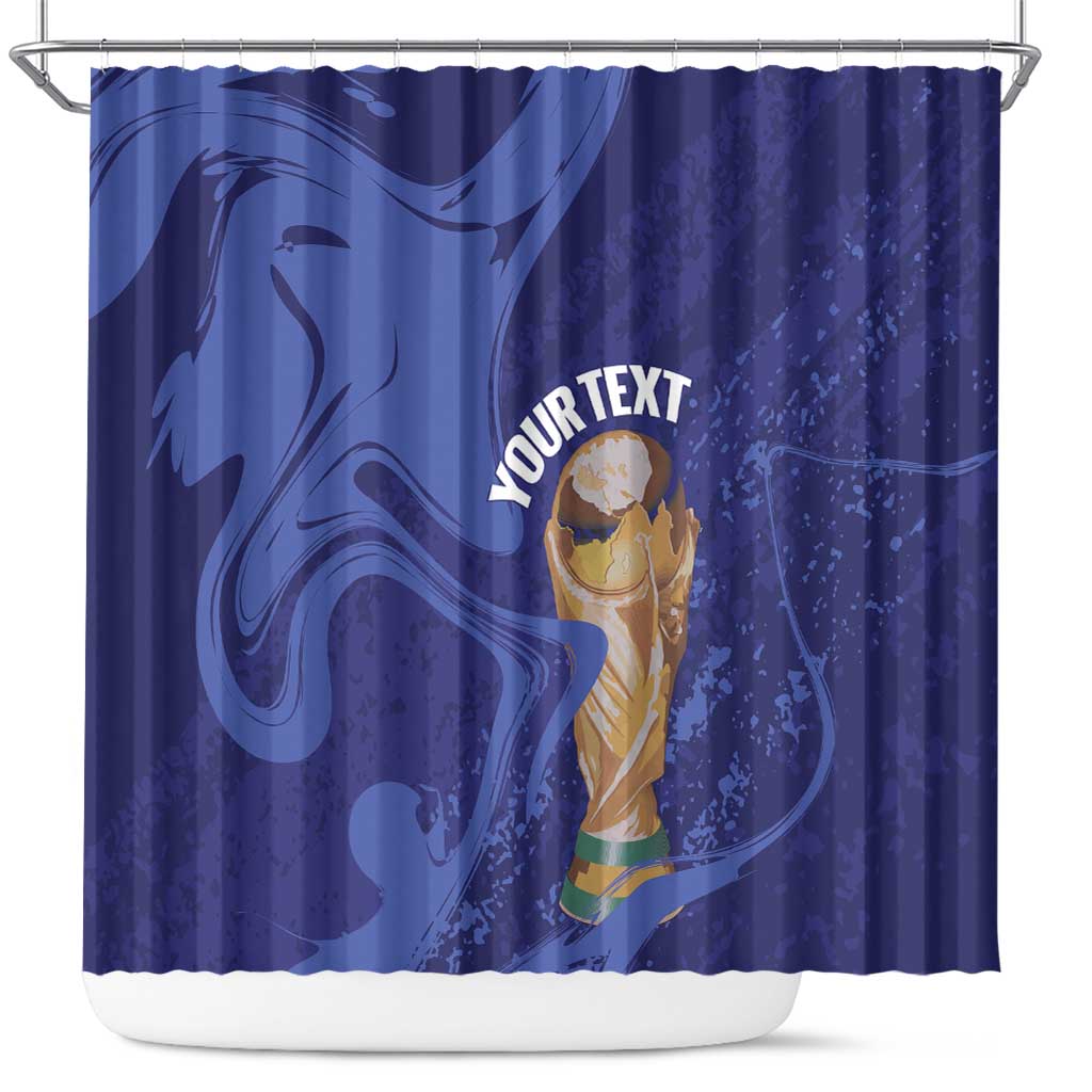 Paraguay Football Custom Shower Curtain 2026 La Albirroja Marble Pattern - Wonder Print Shop