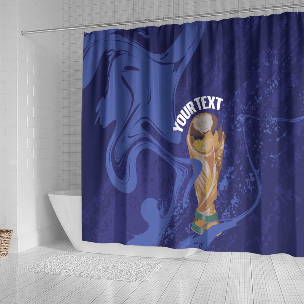 Paraguay Football Custom Shower Curtain 2026 La Albirroja Marble Pattern - Wonder Print Shop