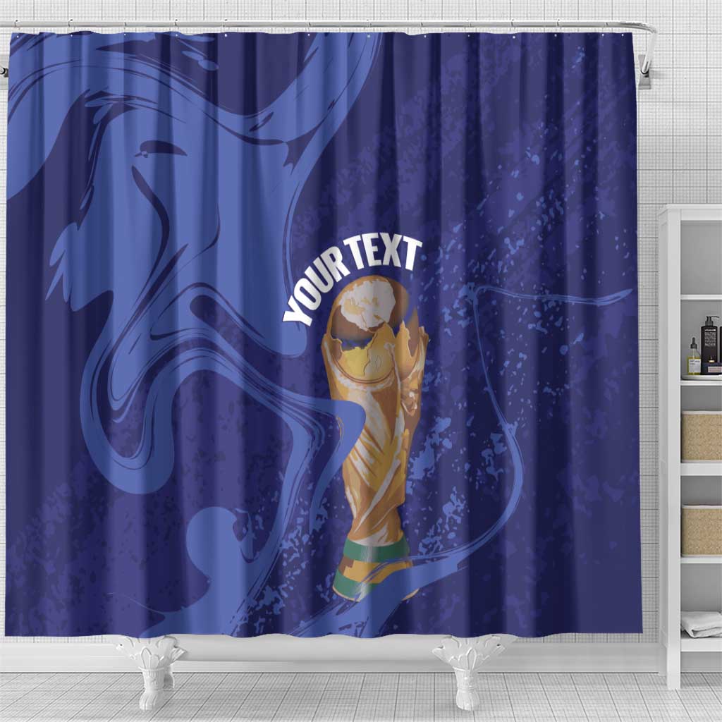 Paraguay Football Custom Shower Curtain 2026 La Albirroja Marble Pattern - Wonder Print Shop