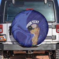 Paraguay Football Custom Spare Tire Cover 2026 La Albirroja Marble Pattern - Wonder Print Shop