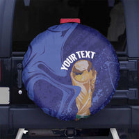 Paraguay Football Custom Spare Tire Cover 2026 La Albirroja Marble Pattern - Wonder Print Shop
