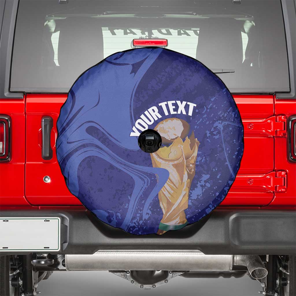 Paraguay Football Custom Spare Tire Cover 2026 La Albirroja Marble Pattern - Wonder Print Shop