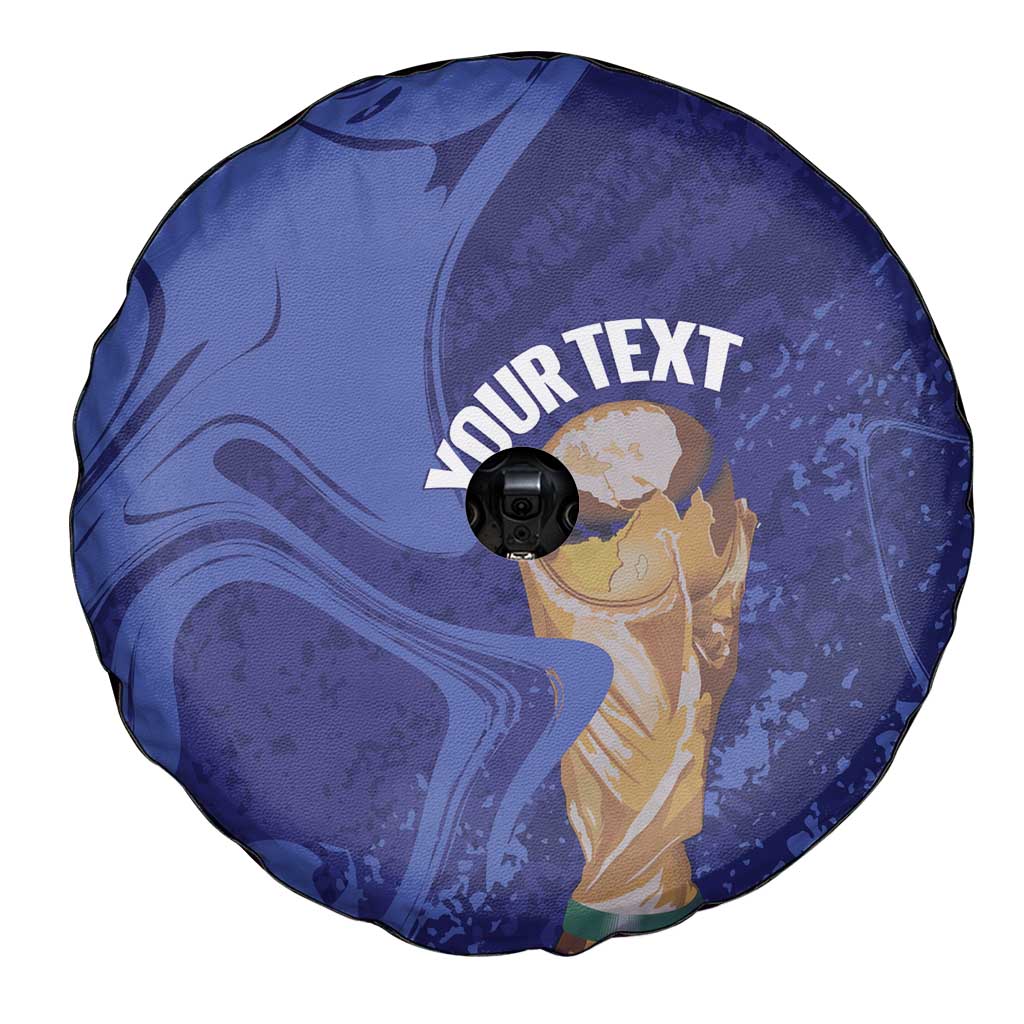 Paraguay Football Custom Spare Tire Cover 2026 La Albirroja Marble Pattern - Wonder Print Shop