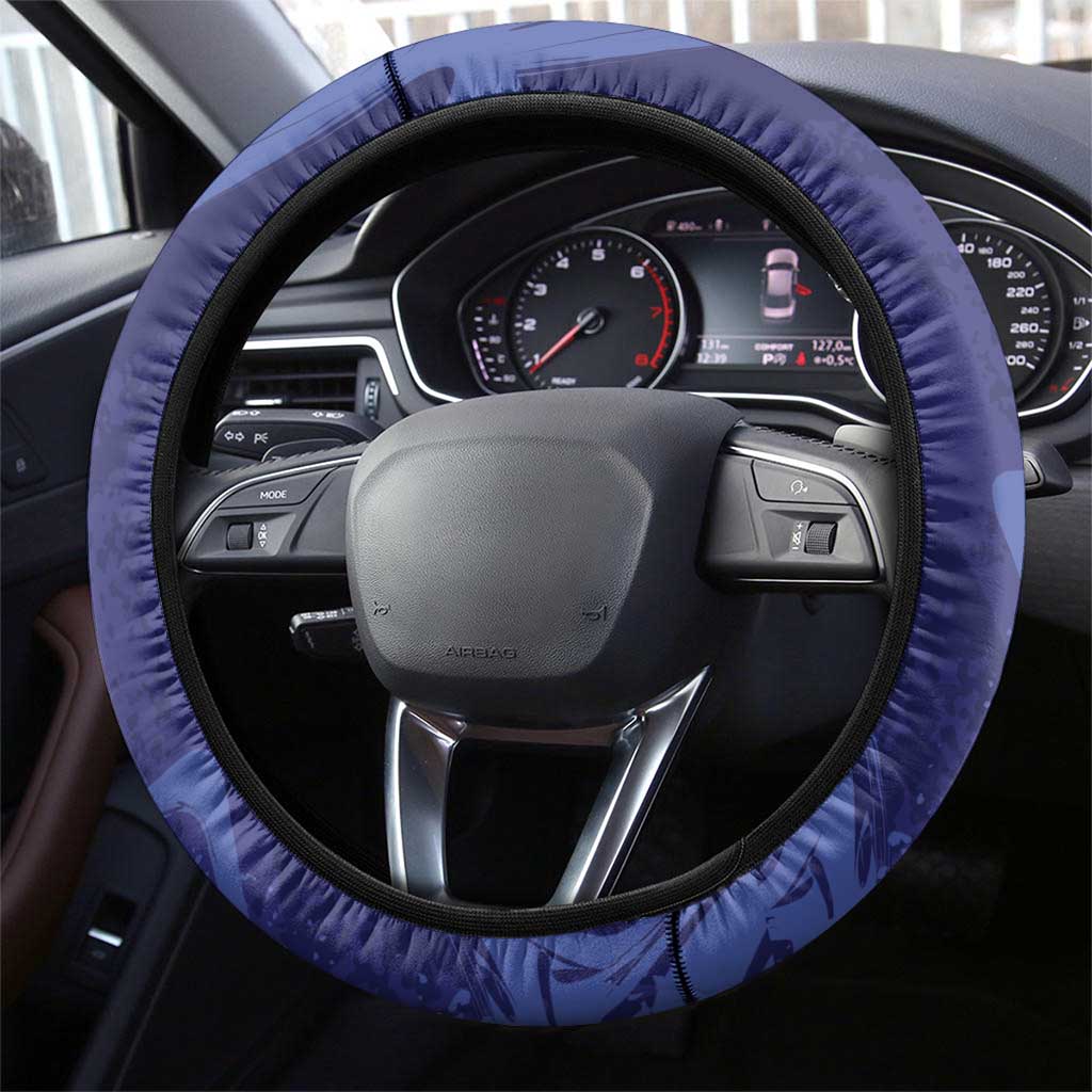 Paraguay Football Steering Wheel Cover 2026 La Albirroja Marble Pattern - Wonder Print Shop