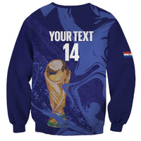 Paraguay Football Custom Sweatshirt 2026 La Albirroja Marble Pattern - Wonder Print Shop