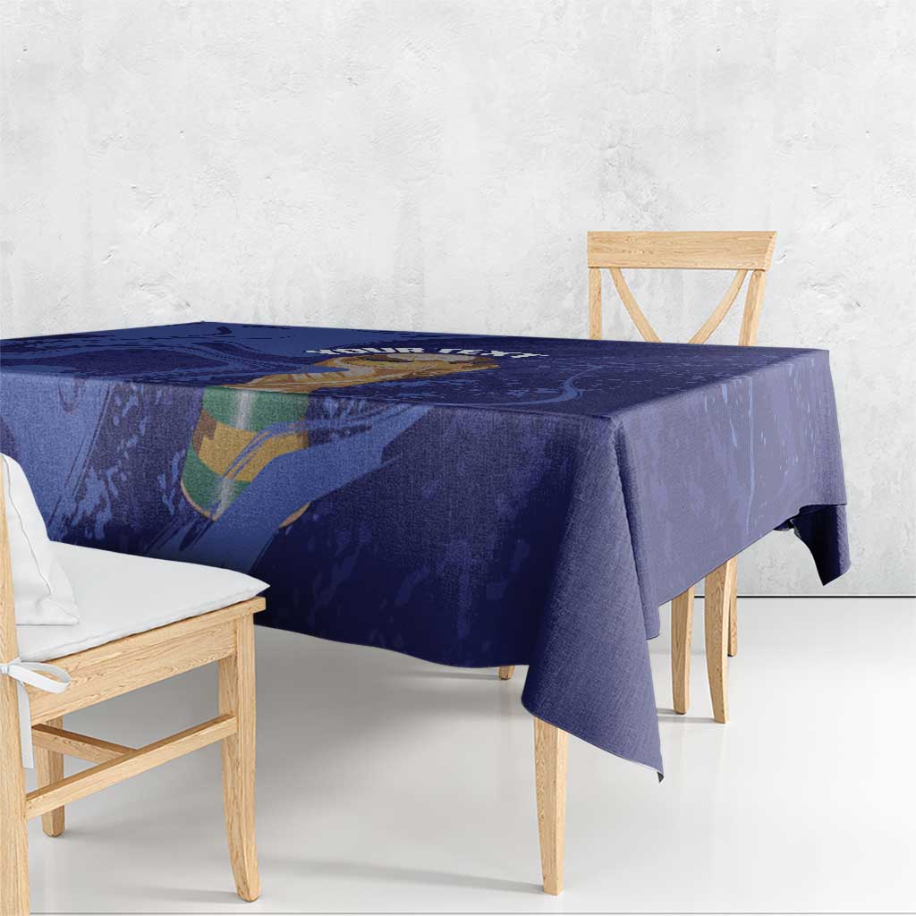 Paraguay Football Custom Tablecloth 2026 La Albirroja Marble Pattern - Wonder Print Shop