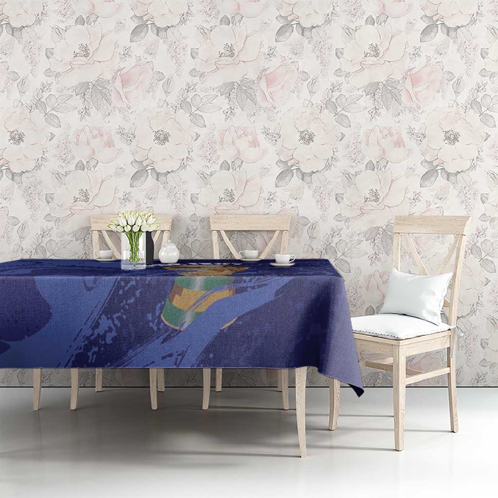 Paraguay Football Custom Tablecloth 2026 La Albirroja Marble Pattern - Wonder Print Shop