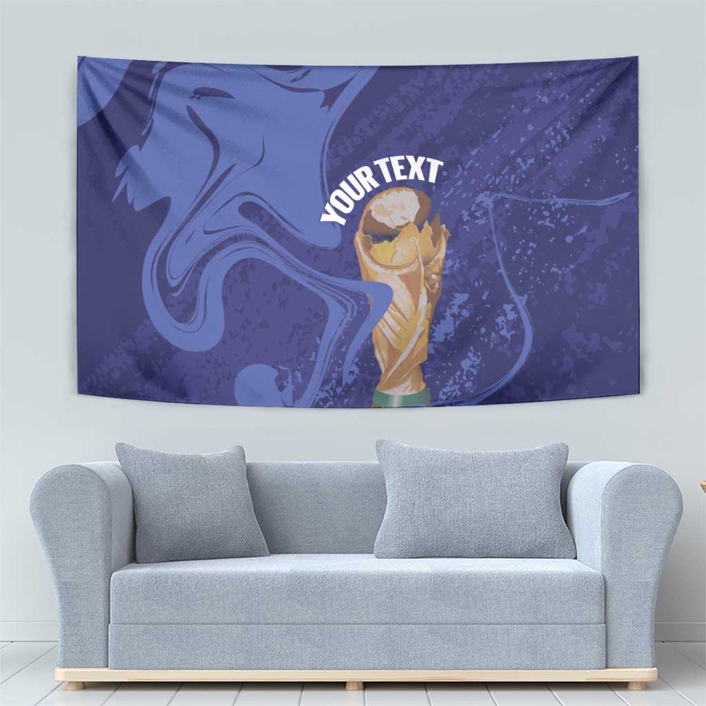 Paraguay Football Custom Tapestry 2026 La Albirroja Marble Pattern - Wonder Print Shop