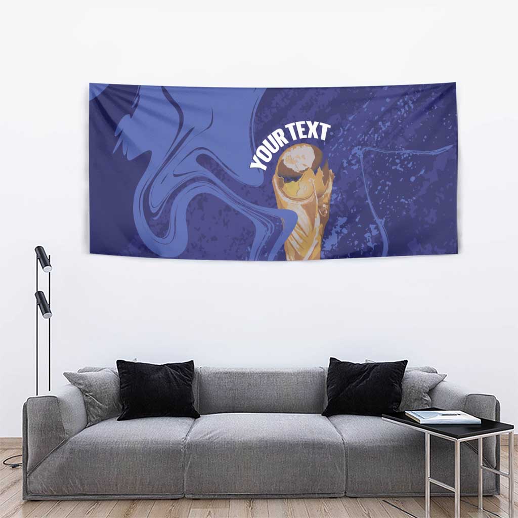 Paraguay Football Custom Tapestry 2026 La Albirroja Marble Pattern - Wonder Print Shop