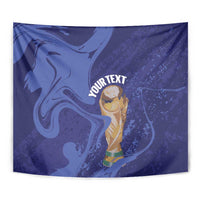 Paraguay Football Custom Tapestry 2026 La Albirroja Marble Pattern - Wonder Print Shop