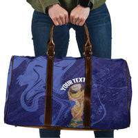 Paraguay Football Custom Travel Bag 2026 La Albirroja Marble Pattern - Wonder Print Shop
